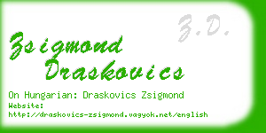 zsigmond draskovics business card